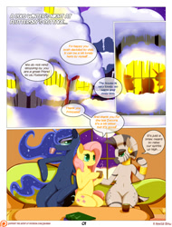 Size: 912x1200 | Tagged: safe, artist:saurian, fluttershy, princess luna, zecora, alicorn, pegasus, pony, semi-anthro, zebra, comic:a special brew, comic, female