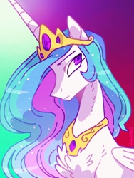 Size: 768x1024 | Tagged: safe, artist:chiarinuk, derpibooru import, princess celestia, alicorn, pony, female, solo, solo female