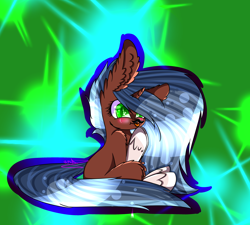 Size: 2584x2321 | Tagged: safe, artist:itzalayah, derpibooru import, oc, oc:blacklight, unicorn, blushing, horn, long ears, long hair, long tail, solo, tongue out, unicorn oc