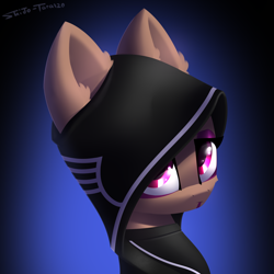 Size: 2000x2000 | Tagged: safe, artist:shido-tara, derpibooru import, oc, pony, bust, crossover, kasumi goto, mass effect, ponified, portrait, simple background