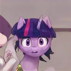 Size: 1024x1024 | Tagged: safe, artist:thisponydoesnotexist, derpibooru import, accidentally a canon character, bust, female, i've seen some shit, mare, neural network, not twilight sparkle, portrait