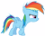 Size: 3770x3000 | Tagged: safe, artist:cloudyglow, derpibooru import, rainbow dash, pegasus, pony, the cutie mark chronicles, .ai available, cute, dashabetes, female, filly, filly rainbow dash, high res, multicolored mane, simple background, solo, transparent background, vector, younger