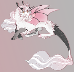 Size: 2292x2221 | Tagged: safe, artist:seffiron, derpibooru import, oc, oc:mono mystery, draconequus, hybrid, interspecies offspring, male, offspring, parent:discord, parent:princess celestia, parents:dislestia, solo