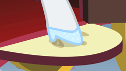 Size: 1280x720 | Tagged: safe, derpibooru import, screencap, rarity, pony, unicorn, the best night ever, glass slipper (footwear), high heels, hoof only, hooves, legs, pictures of legs, shoes, solo, sparkles