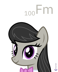 Size: 4000x5000 | Tagged: safe, artist:parclytaxel, derpibooru import, octavia melody, earth pony, pony, series:joycall6's periodic table, .svg available, 100, absurd resolution, bowtie, bust, chemistry, female, fermium, looking at you, mare, periodic table, portrait, simple background, smiling, solo, vector, white background