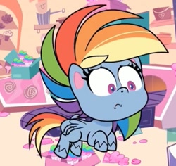 Size: 1083x1021 | Tagged: safe, derpibooru import, screencap, rainbow dash, pegasus, pony, my little pony: pony life, ponies of the moment, spoiler:pony life s01e27, cropped, female, solo