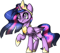 Size: 1284x1142 | Tagged: safe, artist:songheartva, derpibooru import, princess twilight 2.0, twilight sparkle, twilight sparkle (alicorn), alicorn, pony, the last problem, female, raised hoof, simple background, solo, transparent background