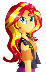 Size: 1280x2007 | Tagged: safe, alternate version, artist:chrono-the-hedgehog, derpibooru import, sunset shimmer, equestria girls, background removed, clothes, female, shoulderless, simple background, sleeveless, solo, transparent background