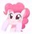 Size: 2653x2894 | Tagged: safe, artist:ginmaruxx, derpibooru import, pinkie pie, earth pony, pony, blushing, cheek squish, cute, diapinkes, female, high res, mare, offscreen character, ponk, simple background, smiling, squishy cheeks, white background