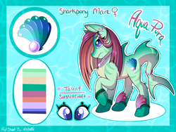 Size: 2224x1668 | Tagged: safe, artist:mychelle, derpibooru import, oc, oc:aqua pura, original species, shark, shark pony, female, reference sheet, solo