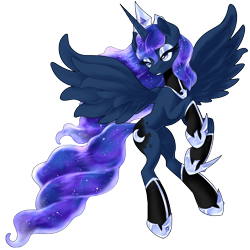 Size: 3500x3500 | Tagged: safe, artist:poole, derpibooru import, princess luna, alicorn, pony, clothes, female, flying, mare, shoes, simple background, solo, spread wings, transparent background, wings