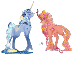 Size: 1170x914 | Tagged: safe, artist:bunnari, derpibooru import, oc, oc only, hybrid, pony, unicorn, female, magical lesbian spawn, mare, offspring, parent:autumn blaze, parent:night light, parent:princess cadance, parent:princess luna, simple background, transparent background