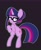 Size: 1959x2400 | Tagged: safe, artist:kindakismet, derpibooru import, sci-twi, twilight sparkle, pony, unicorn, equestria girls, bipedal, black background, equestria girls ponified, female, glasses, hair bun, mare, simple background, solo, sweat, unicorn sci-twi