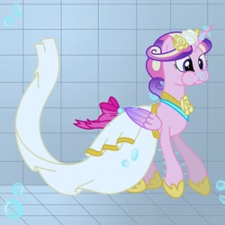 Size: 1024x1024 | Tagged: safe, artist:bladedragoon7575, derpibooru import, princess cadance, alicorn, pony, bubble, clothes, dress, female, holding breath, hoof shoes, mare, solo, swimming pool, underwater, wedding dress
