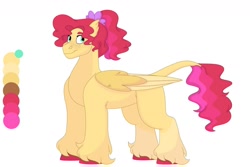 Size: 1280x854 | Tagged: safe, artist:itstechtock, derpibooru import, oc, pegasus, pony, female, magical lesbian spawn, mare, offspring, parent:princess skystar, parent:sunset shimmer, simple background, solo, white background