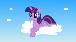 Size: 1920x1080 | Tagged: safe, artist:ursamanner, derpibooru import, twilight sparkle, twilight sparkle (alicorn), alicorn, pony, anatomically incorrect, animated, cloud, crossed hooves, cute, female, gif, incorrect leg anatomy, legs don't bend like that, mare, on a cloud, show accurate, sitting, sitting on cloud, sky, smiling, solo, twiabetes