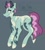 Size: 1080x1193 | Tagged: safe, alternate version, artist:dellieses, derpibooru import, oc, oc only, deer, deer pony, original species, pony, antlers, chest fluff, colored, colored hooves, female, gray background, mare, simple background, smiling, solo