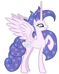 Size: 1080x1355 | Tagged: safe, artist:徐詩珮, derpibooru import, oc, oc only, oc:aurora (tempest's mother), alicorn, alicornified, alternate universe, female, older, race swap, simple background, solo, transparent background