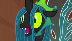 Size: 1920x1080 | Tagged: safe, derpibooru import, screencap, queen chrysalis, changeling, changeling queen, the ending of the end, solo, ultimate chrysalis