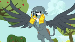Size: 1280x720 | Tagged: safe, derpibooru import, screencap, gabby, the fault in our cutie marks, cute, gabbybetes, solo