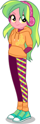 Size: 1474x4500 | Tagged: safe, artist:limedazzle, derpibooru import, part of a set, lemon zest, equestria girls, absurd resolution, casual, clothes, converse, female, hands in pockets, hoodie, pants, shoes, simple background, smiling, solo, transparent background