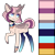 Size: 3000x3000 | Tagged: safe, artist:helemaranth, derpibooru import, oc, oc only, pony, unicorn, choker, clothes, colored hooves, grin, horn, looking back, raised hoof, reference sheet, simple background, smiling, socks, solo, transparent background, unicorn oc