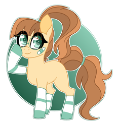 Size: 2538x2681 | Tagged: safe, artist:crazysketch101, derpibooru import, oc, oc only, oc:bookworm, earth pony, pony, clothes, simple background, socks, solo, striped socks, white background