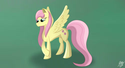 Size: 1980x1080 | Tagged: safe, artist:matyas, derpibooru import, fluttershy, pegasus, pony, green background, simple background