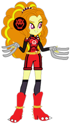 Size: 1080x1920 | Tagged: safe, artist:cookiechans2, artist:super-nick-2001, derpibooru import, adagio dazzle, human, equestria girls, armor, barely eqg related, base used, bowser, claws, clothes, crossover, mario strikers charged, nintendo, shoes, simple background, soccer shoes, solo, super mario bros., super mario strikers, transparent background
