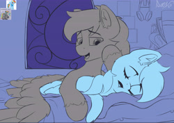 Size: 7017x4961 | Tagged: safe, artist:avery-valentine, derpibooru import, rainbow dash, pegasus, pony, cuddling, spooning