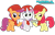 Size: 1900x1220 | Tagged: safe, artist:kuren247, derpibooru import, apple bloom, scootaloo, sweetie belle, earth pony, pegasus, unicorn, adorabloom, apple bloom's cutie mark, coffee, crossover, cute, cutie mark crusaders, drink, exploitable meme, female, filly, food, hat, looking at you, meme, pokemon cafe mix, sandwich, scootaloo's cutie mark, simple background, smiling, smiling at you, sweetie belle's cutie mark, transparent background, vector