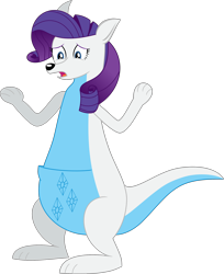 Size: 2182x2669 | Tagged: safe, artist:dupontsimon, derpibooru import, rarity, kangaroo, fanfic:magic show of friendship, equestria girls, fanfic art, kanga rare, open mouth, simple background, solo, species swap, transformation, transparent background, vector