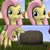 Size: 4096x4096 | Tagged: safe, artist:nocturnalfuzz, derpibooru import, fluttershy, pegasus, pony, 3d, comic, female, gravestone, looking at you, mare, meme, shovel, solo, source filmmaker, unboxing