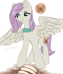 Size: 3000x3500 | Tagged: safe, artist:incendiaryboobs, derpibooru import, fluttershy, maud pie, pegasus, pony, fusion, solo