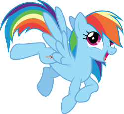 Size: 3268x3000 | Tagged: safe, artist:cloudyglow, artist:yanoda, derpibooru import, rainbow dash, pegasus, pony, the ticket master, .ai available, cute, dashabetes, female, flying, mare, open mouth, simple background, transparent background, vector