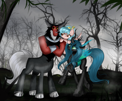 Size: 6339x5268 | Tagged: safe, artist:janelearts, derpibooru import, cozy glow, lord tirek, queen chrysalis, changeling, changeling queen, pegasus, pony, commission, female