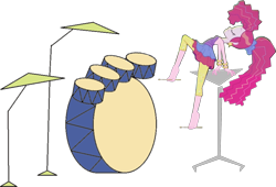 Size: 1768x1201 | Tagged: safe, artist:redheadxilamguy, derpibooru import, pinkie pie, equestria girls, barefoot, drum kit, drums, feet, musical instrument, simple background, solo, transparent background