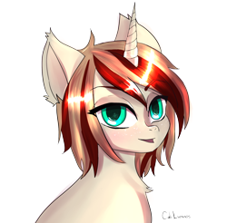 Size: 1842x1813 | Tagged: safe, alternate version, artist:caliluminos, derpibooru import, oc, oc only, oc:firing bullet, pony, unicorn, androgynous, androgynous male, brown mane, cute, green eyes, male solo, open mouth, simple background, solo, transparent background