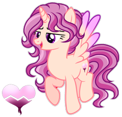 Size: 1766x1699 | Tagged: artist needed, safe, artist:twinklecometyt, derpibooru import, oc, oc only, alicorn, pony, base used, colored wings, colored wingtips, female, magical lesbian spawn, mare, offspring, parent:princess cadance, parent:saffron masala, simple background, smiling, solo, transparent background