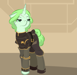 Size: 735x714 | Tagged: safe, artist:askmerriweatherauthor, derpibooru import, oc, oc:merriweather, pony, unicorn, ask merriweather, clothes, cosplay, costume, female, mare, scar, solo, the legend of korra