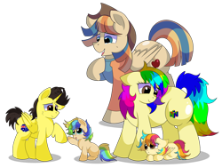 Size: 1280x968 | Tagged: safe, artist:rainbowtashie, derpibooru import, braeburn, oc, oc:azure spice, oc:cinnamon spectrum, oc:rainbow tashie, oc:spicy cider, oc:tommy the human, alicorn, earth pony, pegasus, pony, clothes, colt, commissioner:bigonionbean, cowboy hat, cutie mark, earth pony oc, father and child, father and daughter, father and son, female, filly, fusion, fusion:spicy cider, hat, husband and wife, male, mare, mother and child, mother and daughter, mother and son, oc x oc, palindrome get, parent and child, shipping, simple background, stallion, stetson, straight, transparent background, wind waker (character), writer:bigonionbean