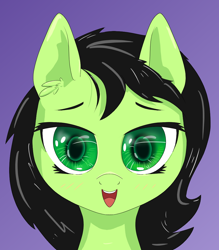 Size: 1000x1143 | Tagged: safe, artist:happy harvey, derpibooru import, oc, oc:anon filly, earth pony, drawn on phone, ear fluff, female, filly, looking at you, open mouth, simple background