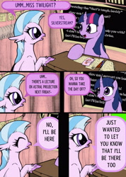 Size: 3556x4983 | Tagged: safe, artist:backgrounds-ponies, derpibooru import, silverstream, twilight sparkle, twilight sparkle (alicorn), alicorn, comic, dialogue box, the muppets