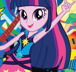 Size: 791x751 | Tagged: safe, derpibooru import, twilight sparkle, equestria girls, armpits, clothes, female, multicolored hair, purple skin