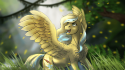 Size: 960x540 | Tagged: safe, artist:marinavermilion, derpibooru import, oc, oc only, pegasus, pony, solo