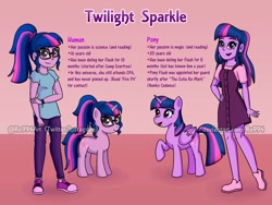 Size: 1280x960 | Tagged: safe, artist:ro994, derpibooru import, sci-twi, twilight sparkle, twilight sparkle (alicorn), unicorn twilight, alicorn, pony, unicorn, equestria girls, clothes, converse, cutie mark, dress, equestria girls ponified, female, glasses, horn, self ponidox, shoes, simple background, sneakers, text, unicorn sci-twi, wings