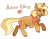 Size: 1280x996 | Tagged: safe, artist:amiookamiwolf, derpibooru import, oc, oc:autumn glory, pony, unicorn, female, mare, offspring, parent:applejack, parent:trenderhoof, parents:trenderjack, simple background, solo, transparent background