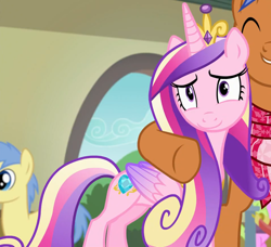 Size: 1492x1363 | Tagged: safe, derpibooru import, screencap, goldengrape, princess cadance, sir colton vines iii, spearhead, alicorn, pony, a flurry of emotions, cropped, female, mare, solo focus