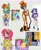 Size: 2510x3049 | Tagged: safe, artist:citi, derpibooru import, screencap, discord, pinkie pie, rainbow dash, rarity, human, make new friends but keep discord, alternate hairstyle, bra, breasts, cleavage, clothes, covering, dress, embarrassed, embarrassed underwear exposure, gala dress, humanized, messy mane, naked rarity, nudity, panties, red underwear, scene interpretation, screencap reference, sleeveless, underwear