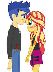 Size: 1483x2008 | Tagged: safe, alternate version, artist:gmaplay, derpibooru import, edit, flash sentry, sunset shimmer, better together, equestria girls, female, flashimmer, male, shipping, simple background, straight, transparent background, vector